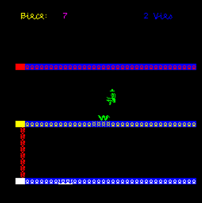 La Crypte — adventurer jumping over a snake